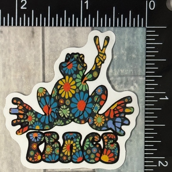 🌀10/$10🌀 Psychedelic Frog Reusable Waterproof Vinyl Sticker Decal - Picture 1 of 1